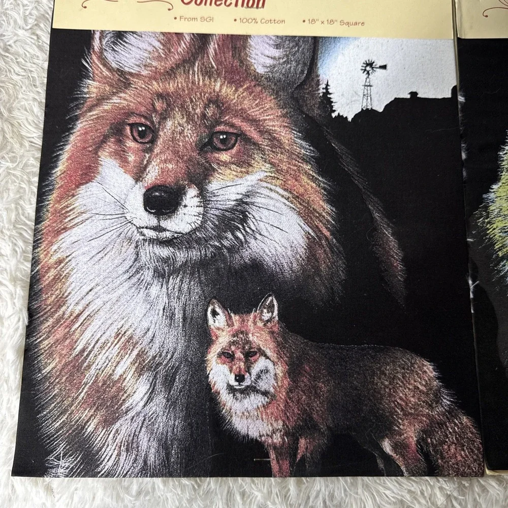 Cranberry Creek‎ Collection Fox Lot 2 Garment Applique Quilt Pillow Wall Hanging